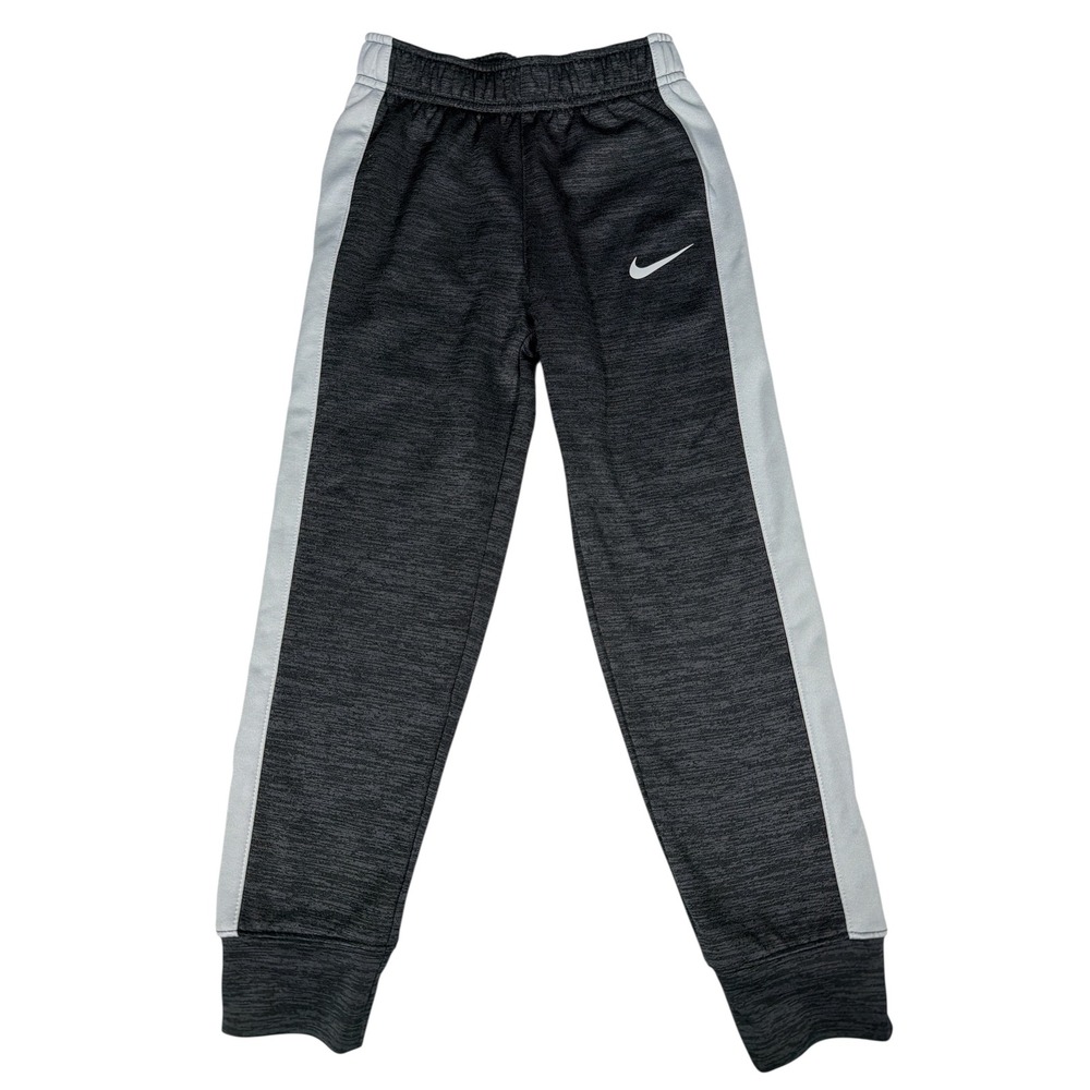 Nike Dri-FIT Kids Joggers Pants Black Gray Athletic Track Training Size 7 - Picture 1 of 7